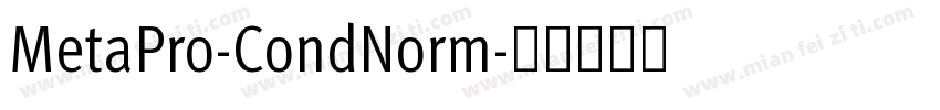 MetaPro-CondNorm字体转换
