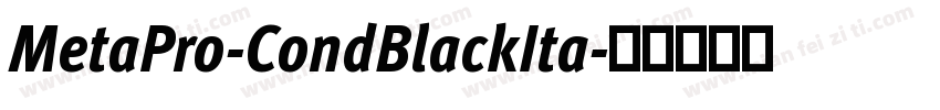 MetaPro-CondBlackIta字体转换
