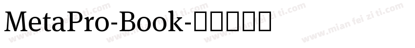 MetaPro-Book字体转换