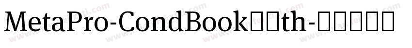 MetaPro-CondBook苹果th字体转换
