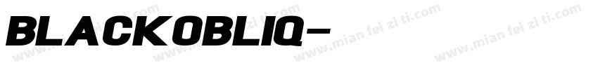 BlackObliq字体转换