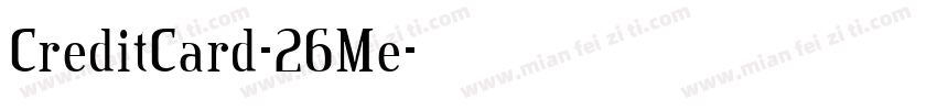 CreditCard-26Me字体转换