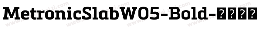 MetronicSlabW05-Bold字体转换