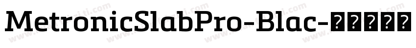 MetronicSlabPro-Blac字体转换