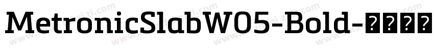 MetronicSlabW05-Bold字体转换