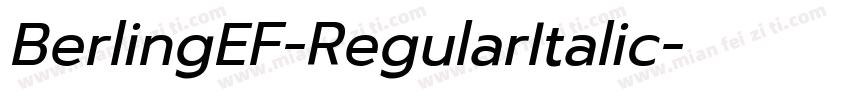 BerlingEF-RegularItalic字体转换