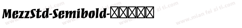 MezzStd-Semibold字体转换