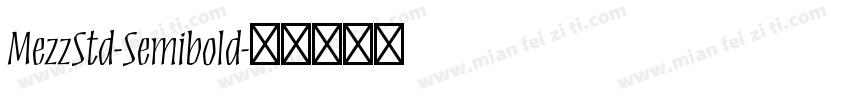MezzStd-Semibold字体转换