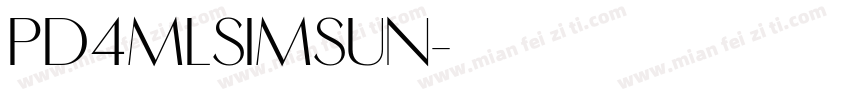PD4MLSIMSUN字体转换