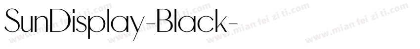 SunDisplay-Black字体转换