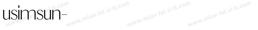 usimsun字体转换