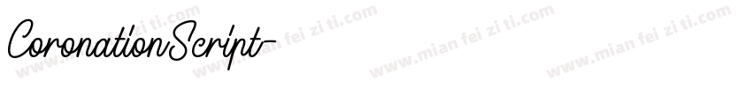 CoronationScript字体转换
