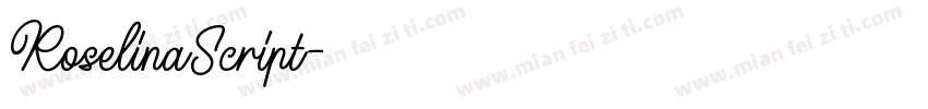 RoselinaScript字体转换
