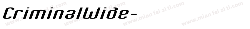 CriminalWide字体转换