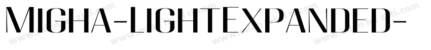 Migha-LightExpanded字体转换