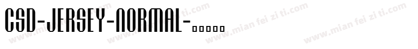 CSD-JERSEY-Normal字体转换