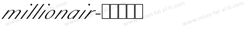 millionair字体转换