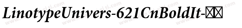 LinotypeUnivers-621CnBoldIt字体转换