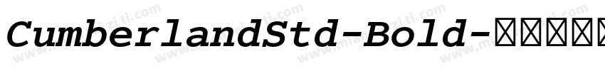 CumberlandStd-Bold字体转换