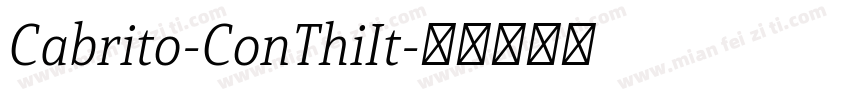 Cabrito-ConThiIt字体转换
