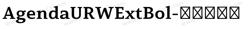 AgendaURWExtBol字体转换