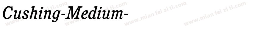 Cushing-Medium字体转换