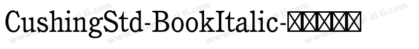 CushingStd-BookItalic字体转换