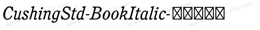 CushingStd-BookItalic字体转换