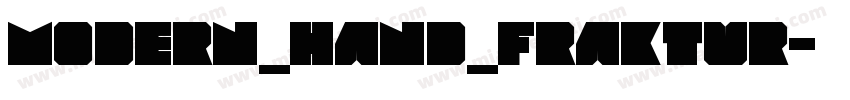 MODERN_hand_fraktur字体转换