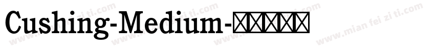 Cushing-Medium字体转换