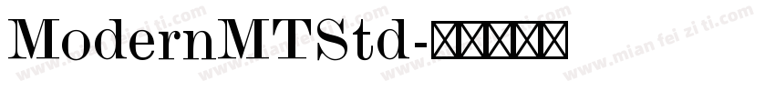ModernMTStd字体转换
