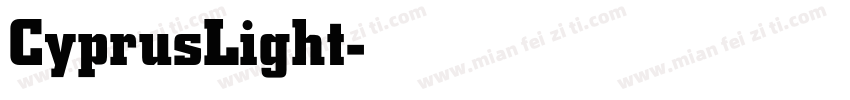 CyprusLight字体转换