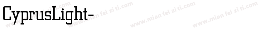 CyprusLight字体转换