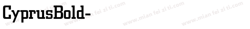 CyprusBold字体转换