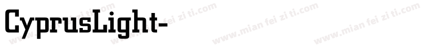 CyprusLight字体转换