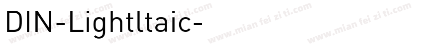 DIN-Lightltaic字体转换