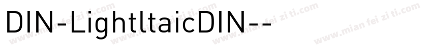 DIN-LightltaicDIN-字体转换