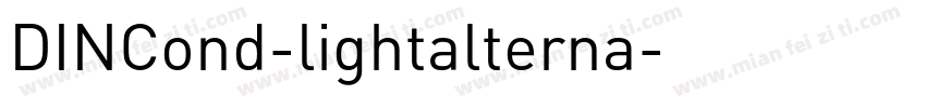 DINCond-lightalterna字体转换