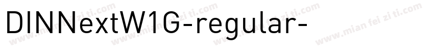 DINNextW1G-regular字体转换