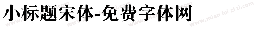 小标题宋体字体转换