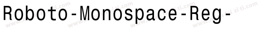Roboto-Monospace-Reg字体转换