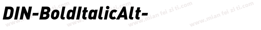 DIN-BoldItalicAlt字体转换