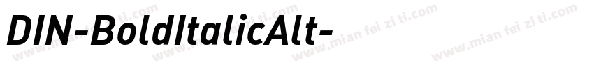 DIN-BoldItalicAlt字体转换