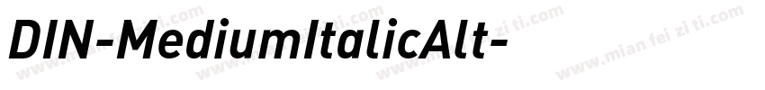 DIN-MediumItalicAlt字体转换