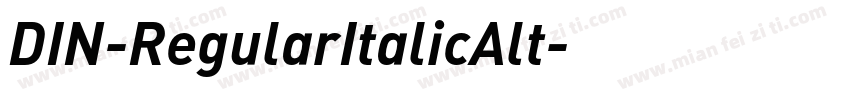 DIN-RegularItalicAlt字体转换