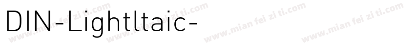 DIN-Lightltaic字体转换