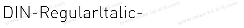 DIN-Regularltalic字体转换