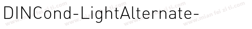 DINCond-LightAlternate字体转换
