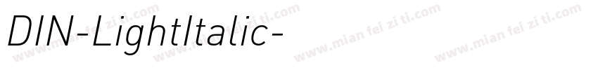 DIN-LightItalic字体转换