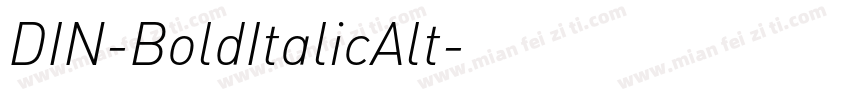 DIN-BoldItalicAlt字体转换